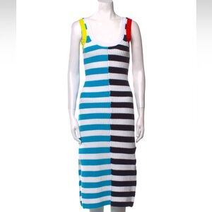 Staud Striped Midi Dress